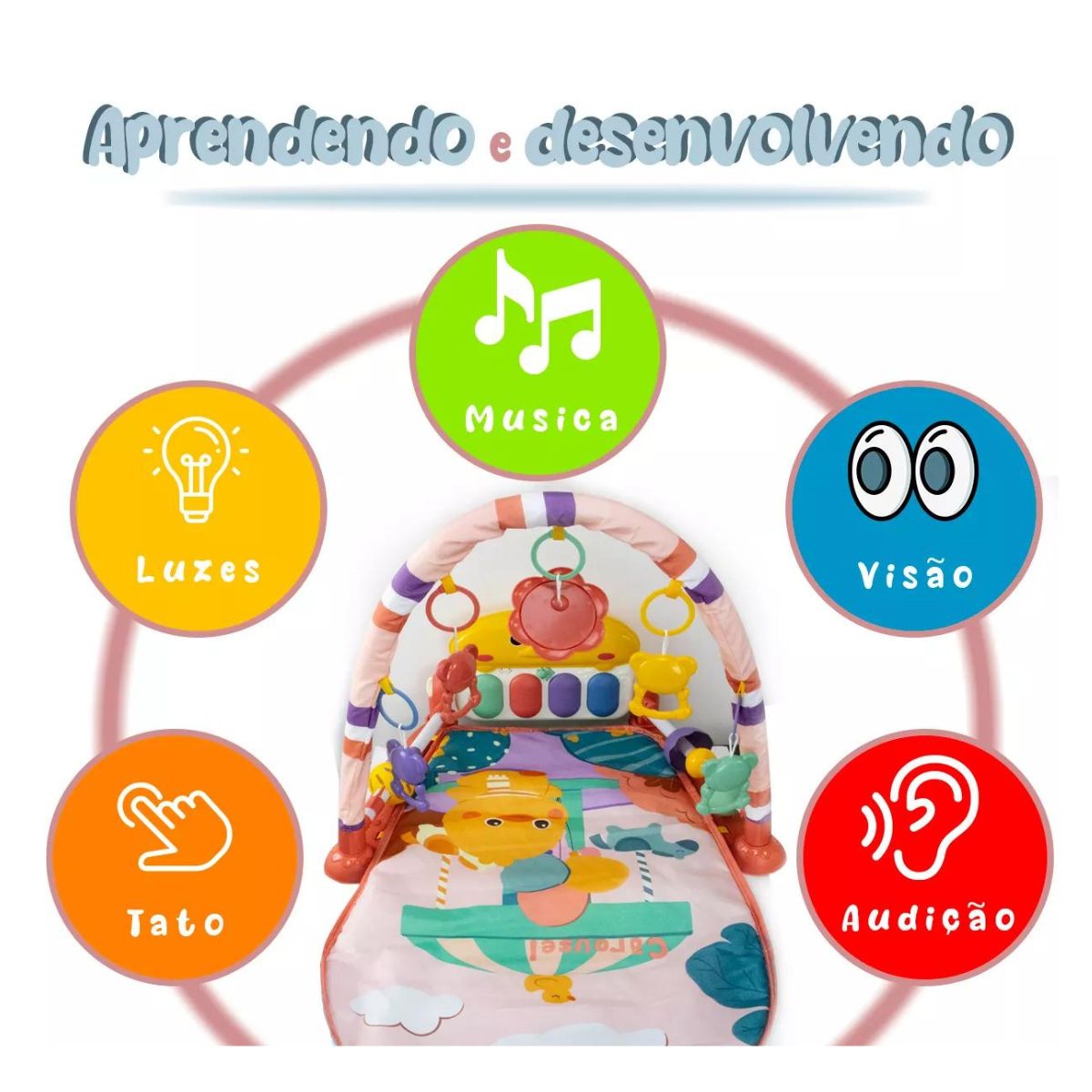 Tapete Piano Musical Azul Zoop Toys Zp01037 - Bumerang Brinquedos