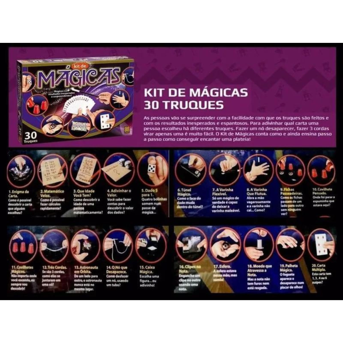 Kit De Mágicas 30 Truques Grow 02525 - Bumerang Brinquedos