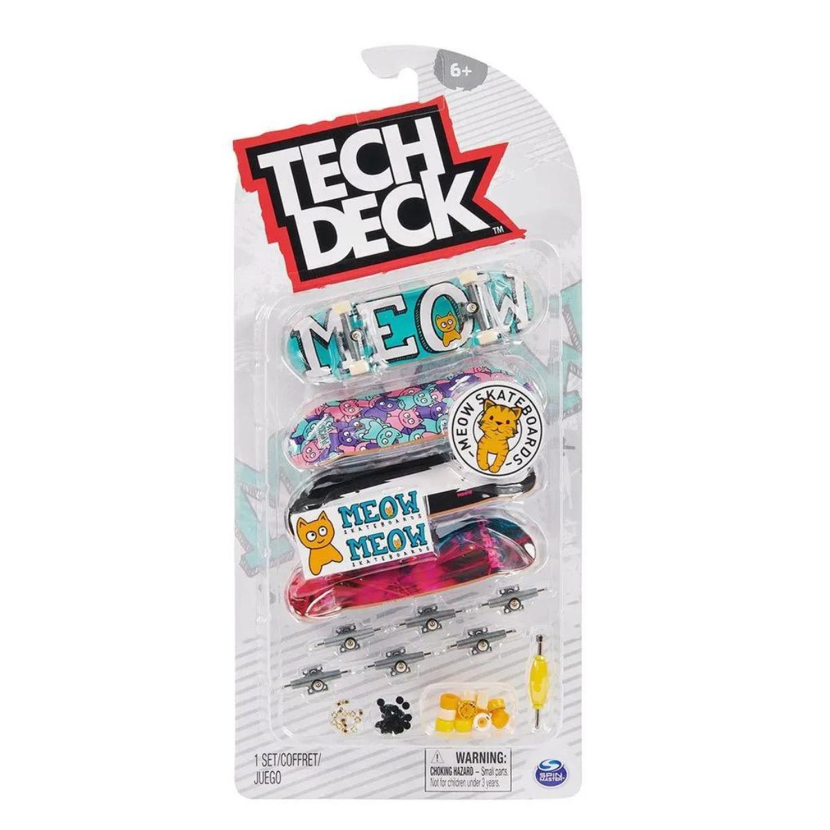 Kit De Skate De Dedo Tech Deck Meow Com 4 Sunny 002891 - Bumerang