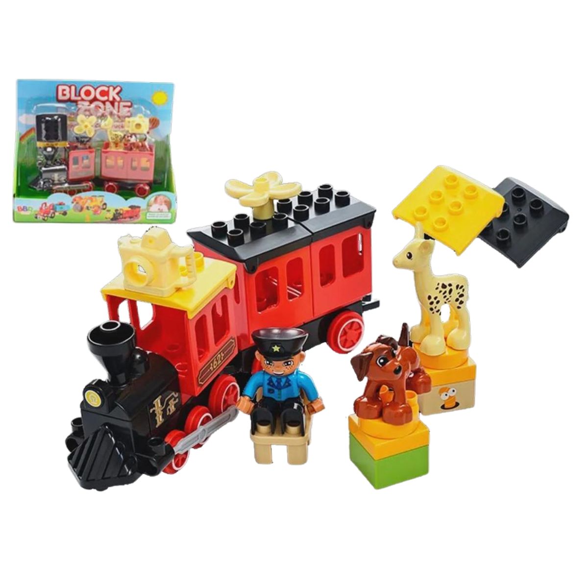 Conjunto Construção Trenzinho Com Acessórios Bbr R3243 - Bumerang