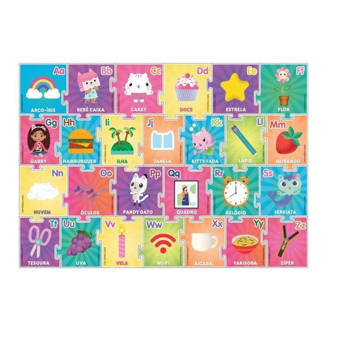 Jogo Alfabeto da Casa Gabby Mimo 2156 - Bumerang Brinquedos