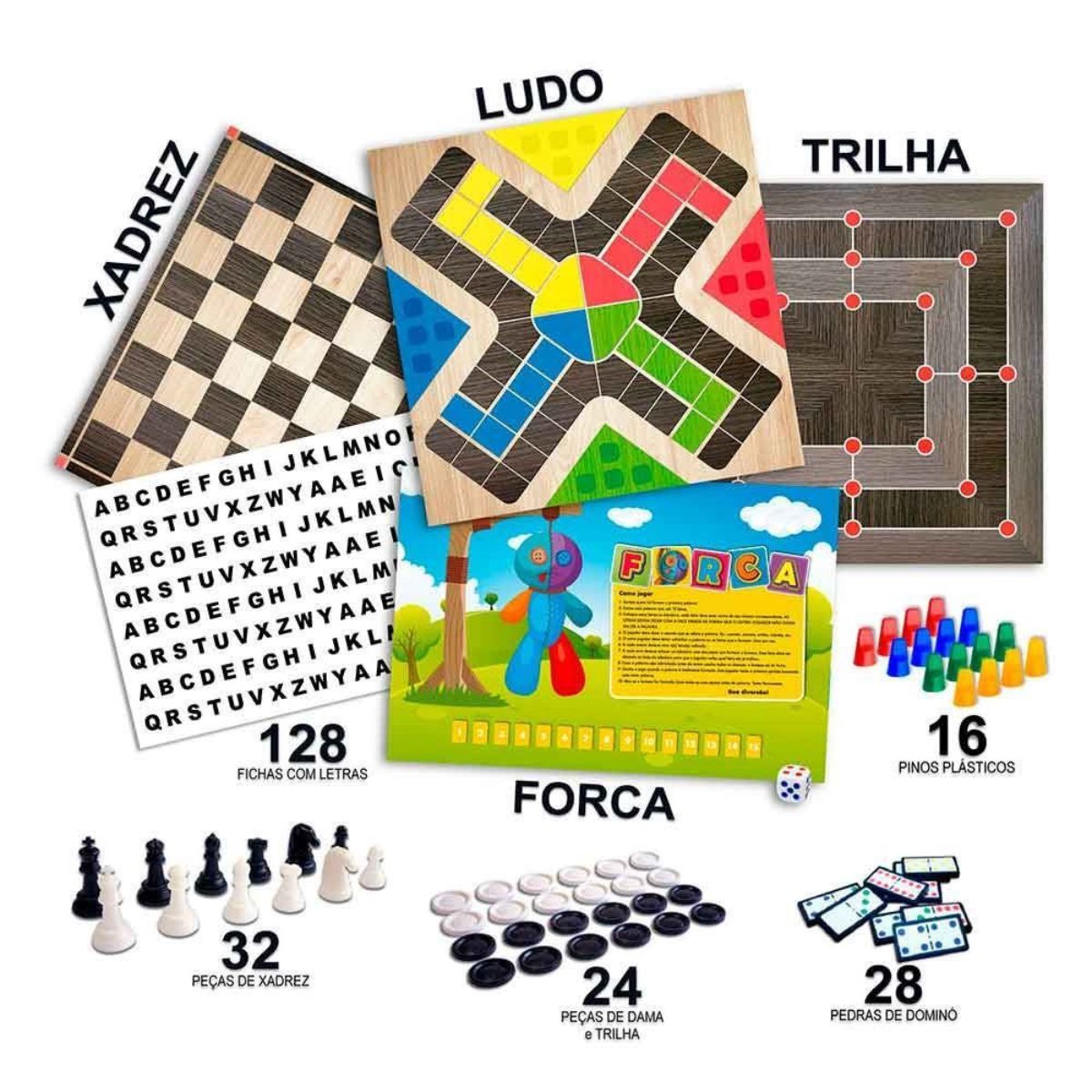 Kit 6 Jogos Clássicos 2759 Pais E Filhos - Bumerang Brinquedos