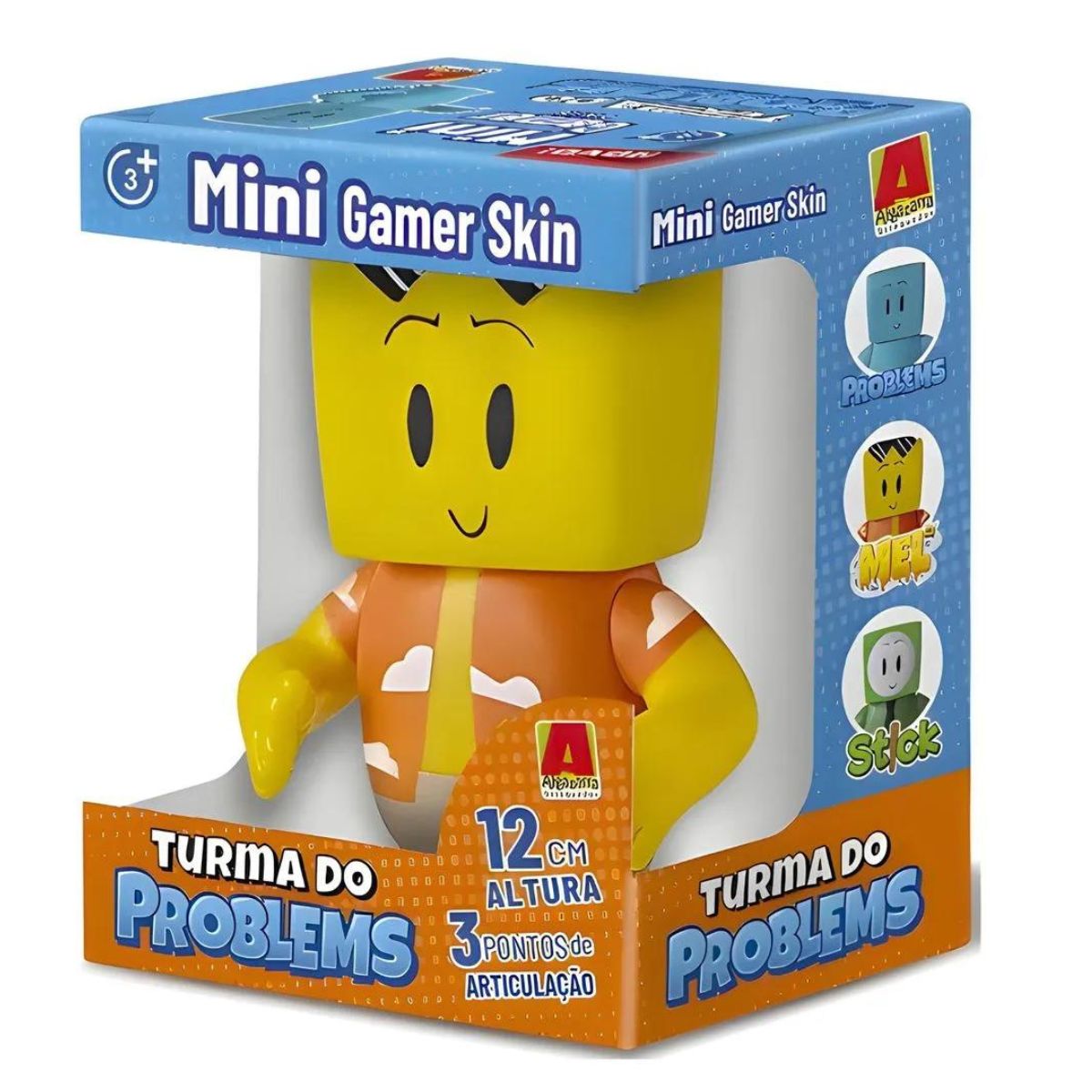 Mini Boneco Mel Gamer Skin 12 cm Algazarra 1260 - Bumerang Brinquedos