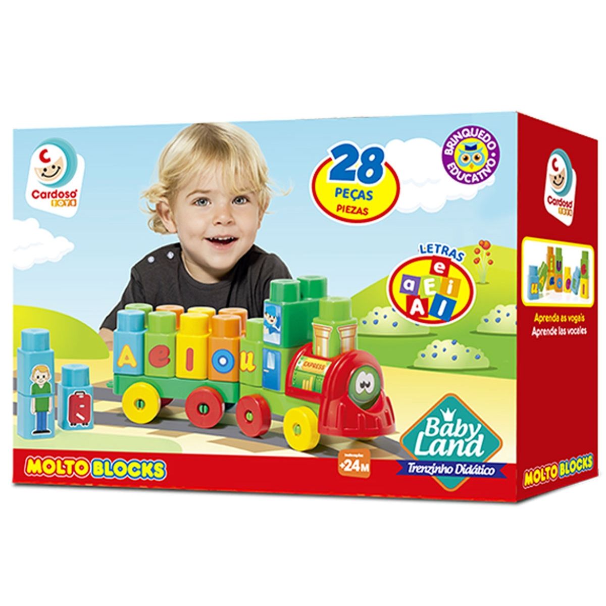 Baby Land Trenzinho Didático 28 Peças Cardoso 8015 - Bumerang