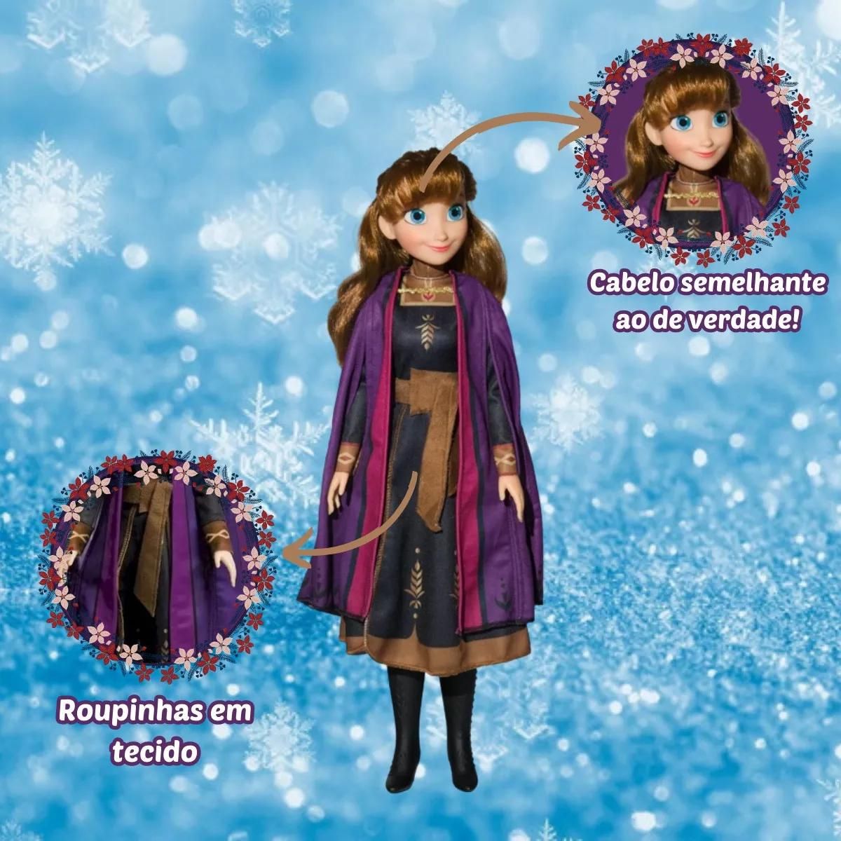 Boneca Anna Frozen 2 Mini My Size Novabrink Bbra 1741 - Bumerang