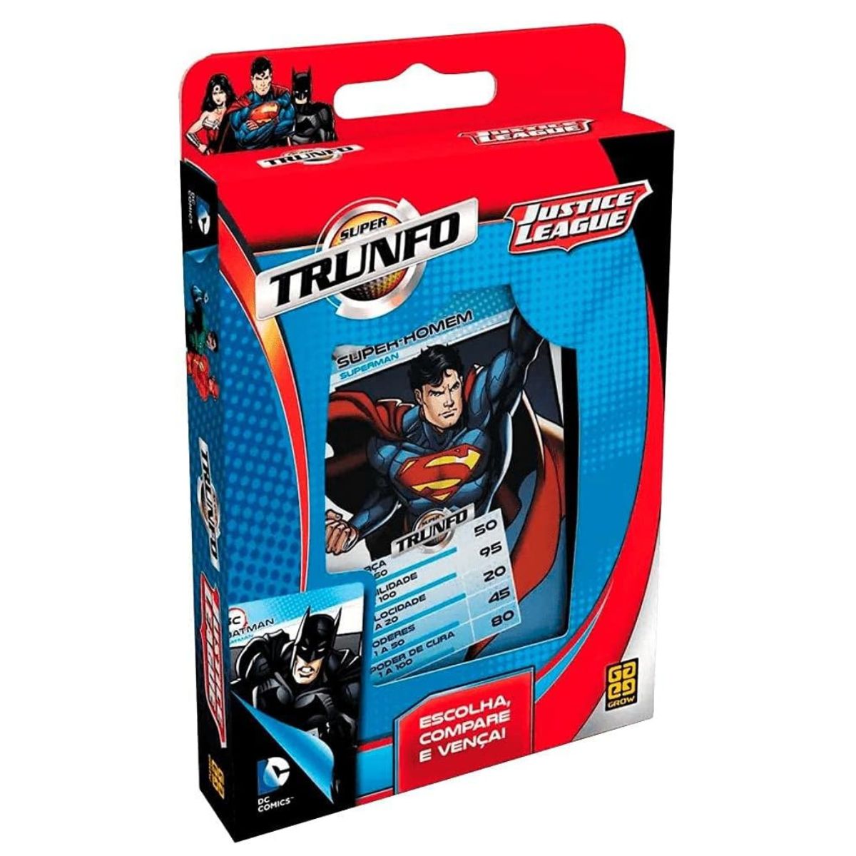 Jogo Super Trunfo Liga Da Justiça Grow 03350 - Bumerang Brinquedos