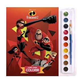 Livro-Para-Colorir-Aquarela-Os-Incriveis-2-Dcl-Livros-D2506