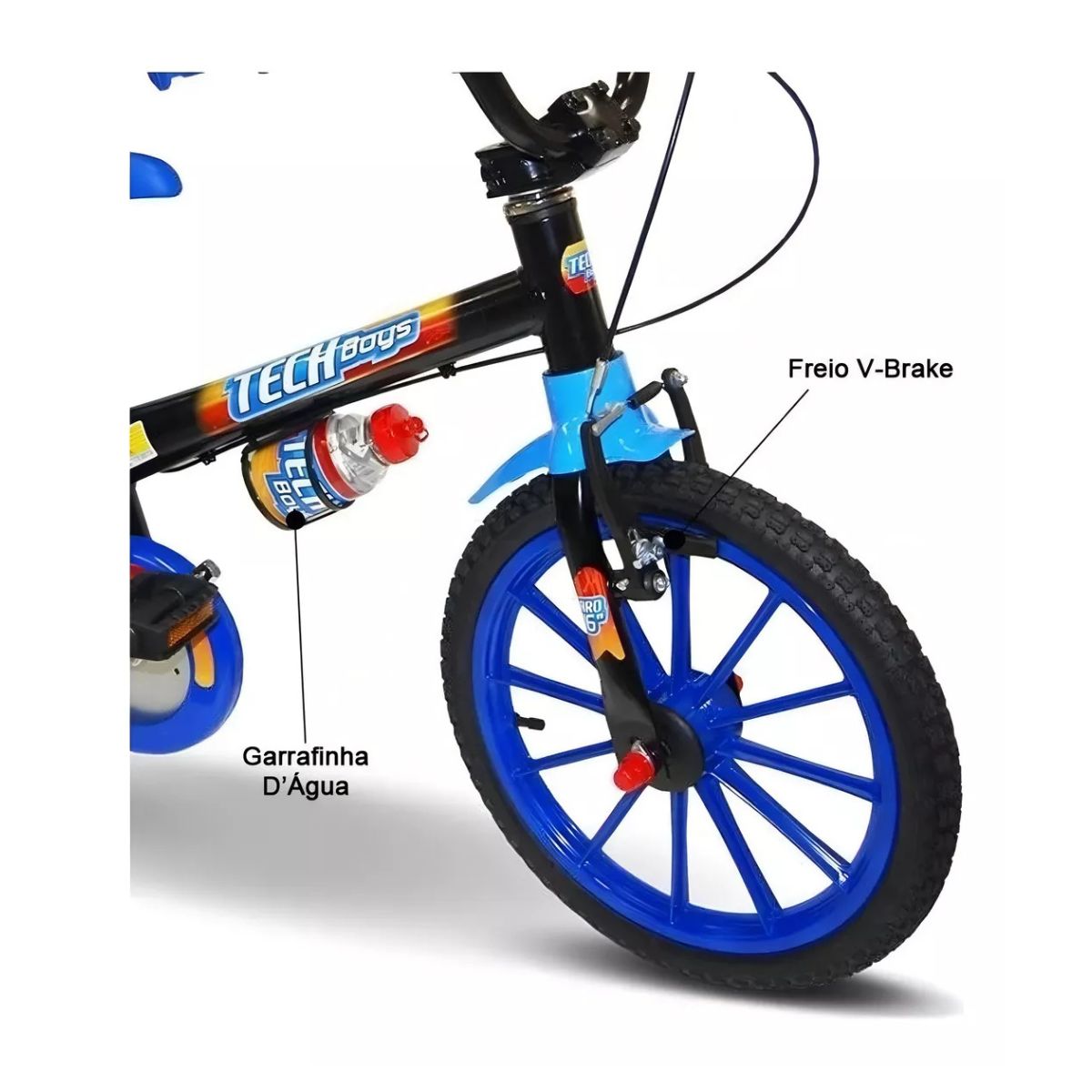 Bicicleta Aro 16 Tech Boys Nathor 52443 - Bumerang Brinquedos